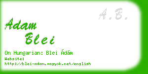 adam blei business card